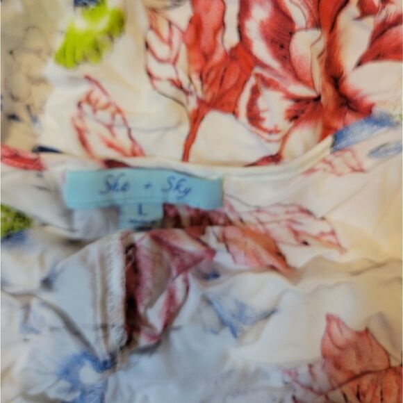 She and sky floral kimono Sz Large - Picture 6 of 6